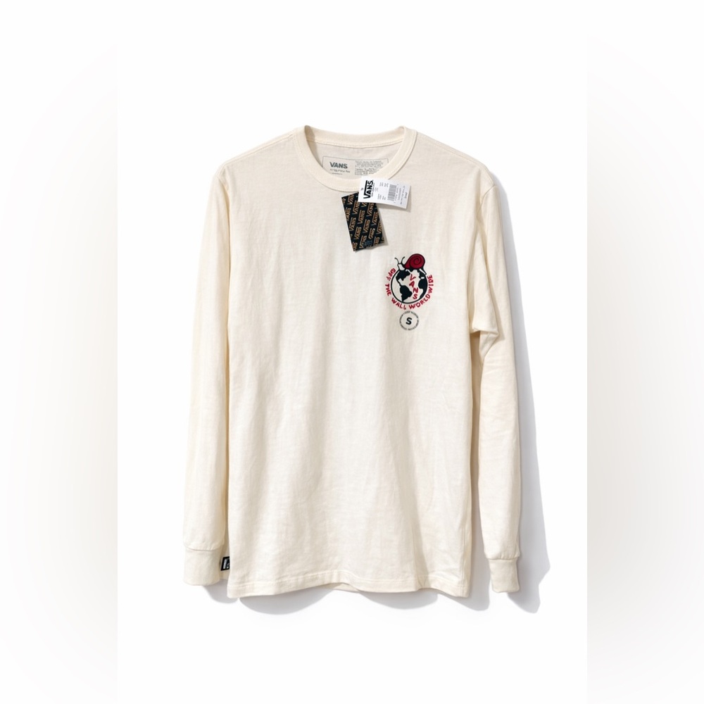 Vans Off-White Long Sleeve Men's Tee - Picture 1 of 7